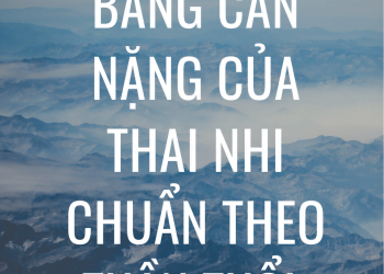 Bảng cân nặng thai nhi chuẩn theo tuần tuổi